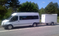 14-Sitzer Ford Transit mit Anh&auml;nger
